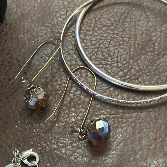 Vintage Lia Sophia abalone shell & baroque pearl necklace, NY floating bead - Picture 12 of 13